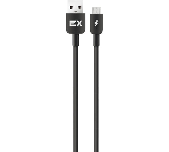 Кабель USB-MicroUSB 2,1A Exployd для зарядки телефона 1M круглый черный EX-K-997