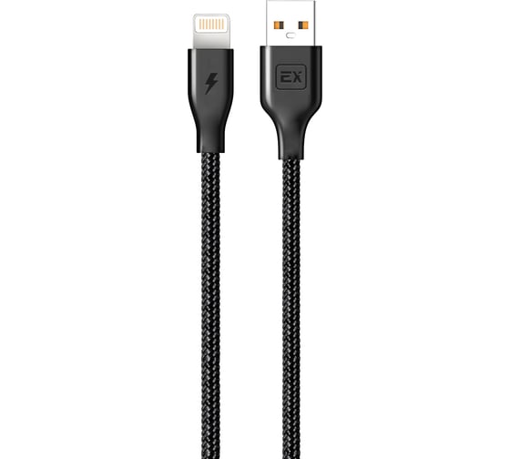 Кабель USB-8-pin 1A Exployd для зарядки телефона 1M круглый черный EX-K-495