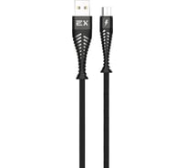 Кабель USB-MicroUSB 2A Exployd для зарядки телефона 1M круглый черный EX-K-1017