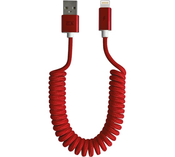 Кабель USB-8-pin 2A Exployd для зарядки телефона 1,5M витой кабель красный EX-K-802 1