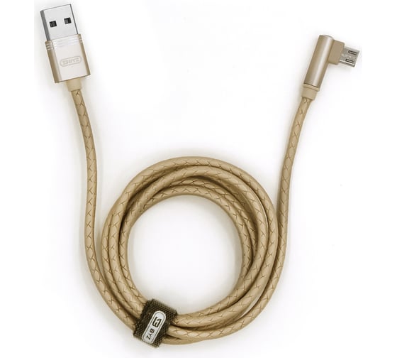 USB-кабель AM-microBM BYZ 1,2 метра, 2.4A, силикон, угловой, золото, 23750-X1mGL 1