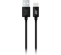 Дата-кабель BoraSCO USB - micro USB, 2А, 2м, черный 21973
