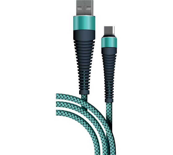 Дата-кабель BoraSCO Fishbone USB - micro USB, 3А, 1м, тиффани 38502