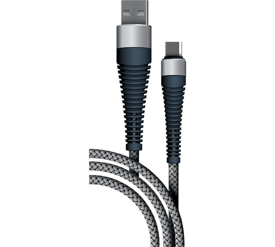Дата-кабель BoraSCO Fishbone USB - micro USB, 3А, 1м, spaсe grey 38500