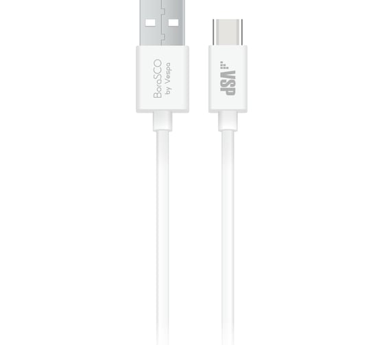 Дата-кабель BoraSCO USB - Type-C, 2А, 1м, белый 34850 1