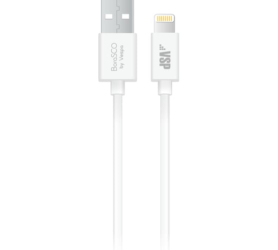 Дата-кабель BoraSCO USB - 8 pin, 2А, 1м, белый 20543 1