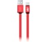 Дата-кабель BoraSCO USB - micro USB, 3А, 1м, металл, в нейлоновой оплетке, плоский, красный 34453 1