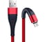 Дата-кабель BoraSCO Fishbone USB - micro USB, 3А, 1м, красный 50183 1