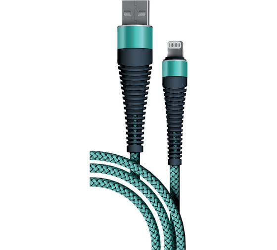 Дата-кабель BoraSCO Fishbone USB - 8 pin, 3А, 1м, тиффани 38510
