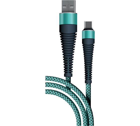 Дата-кабель BoraSCO Fishbone USB - Type-C, 3А, 1м, тиффани 38506