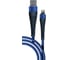 Дата-кабель BoraSCO Fishbone USB - 8 pin, 3А, 1м, темно-синий 38509 1