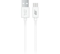 Дата-кабель BoraSCO USB - micro USB, 2А 1м, белый 34849