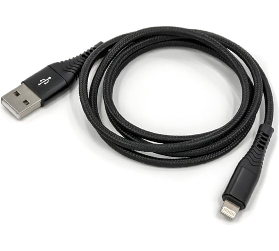 USB-кабель AM-8pin BYZ 1 метр, 5A, нейлон, чёрный, 23750-BC-029iBK 1