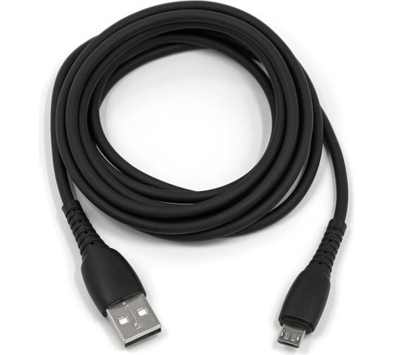 USB-кабель AM-microBM BYZ 2 метра, 5A, ПВХ, чёрный 23750-BC-026mBK 1