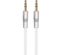 Плоский аудио кабель AUX 3,5 mm Jack\3,5 mm Jack Exployd 1M белый EX-K-475