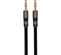 Плоский аудио кабель AUX 3,5 mm Jack\3,5 mm Jack Exployd черный 2M EX-K-635
