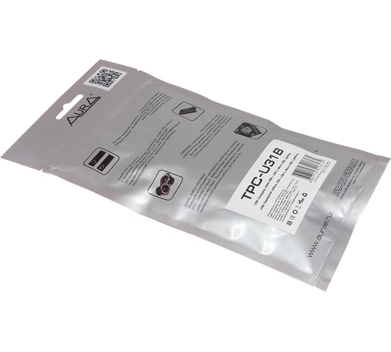 Зарядный кабель AURA, USB _ Lightning/MicroUSB/Type C, чёрный, 1,2 метра TPC-U31B