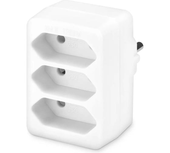 Сетевой разветвитель BURO BU-PS3F-W, 3 розетки, белый, пакет ПЭ 352750
