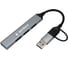 Разветвитель Gembird USB3.0/2.0, USB3.0, 3xUSB2.0, кабель Type-C+USB 10см, алюминий, пакет, UHB-C204 2