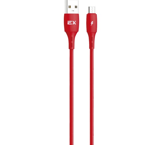 Кабель USB-MicroUSB 2A Exployd для зарядки телефона 1M круглый красный EX-K-1005