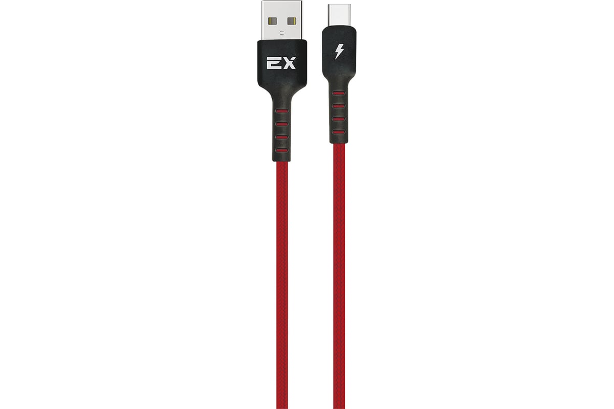 Кабель USB-Type-C 2A Exployd для зарядки телефона 1M круглый красный  EX-K-1015 - выгодная цена, отзывы, характеристики, фото - купить в Москве и  РФ