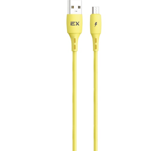 Кабель USB-MicroUSB 2A Exployd для зарядки телефона 1M круглый желтый EX-K-1006