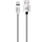 Кабель USB-MicroUSB 2,1A Exployd для зарядки телефона 2M Magnetic круглый серебро EX-K-950 1