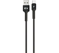 Кабель USB-Type-C 2A Exployd для зарядки телефона 1M круглый черный EX-K-1014