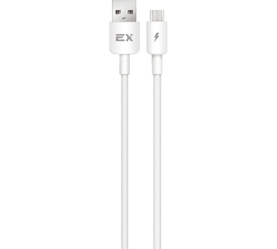 Кабель USB-MicroUSB 2,1A Exployd для зарядки телефона круглый 1M белый EX-K-998 1