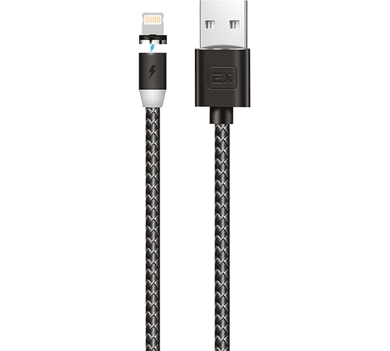 Кабель USB-8-pin 2,1A Exployd для зарядки телефона Magnetic 2M круглый черный EX-K-953