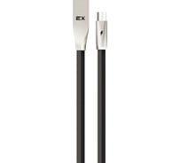 Кабель 2A USB-MicroUSB Exployd для зарядки телефона 1M плоский черный EX-K-1043
