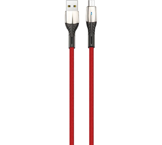 Кабель USB-MicroUSB 2A Exployd для зарядки телефона 1M круглый красный EX-K-1030