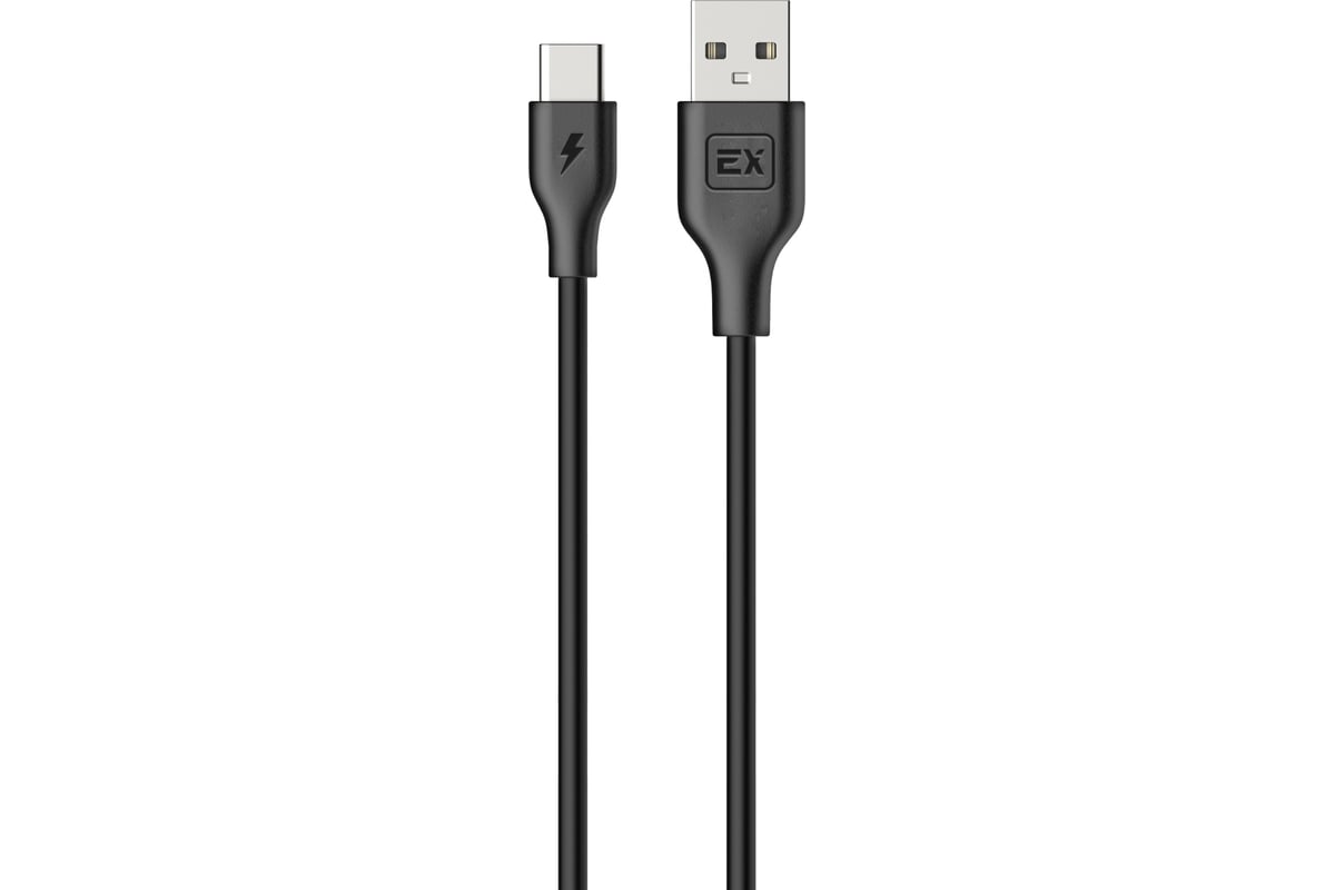 Кабель USB-Type-C 1A Exployd для зарядки телефона 3M круглый черный  EX-K-811 - выгодная цена, отзывы, характеристики, фото - купить в Москве и  РФ