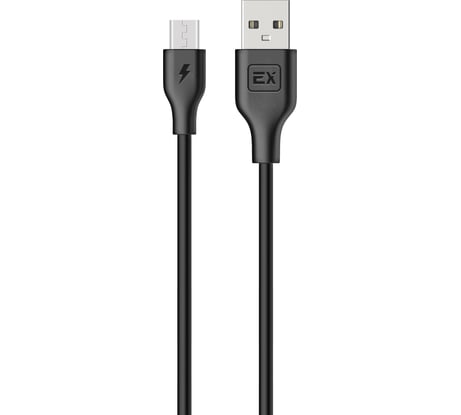 Кабель MicroUSB 1А Exployd для зарядки телефона 3м черный EX-K-807