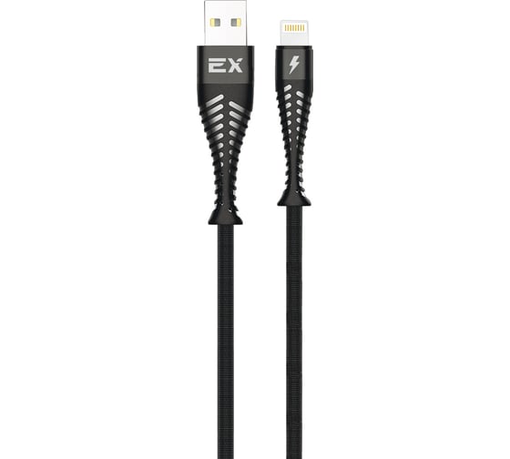 Кабель USB-8-pin 2A Exployd для зарядки телефона 1M круглый черный EX-K-1016