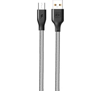 Кабель USB-MicroUSB 1A Exployd для зарядки телефона 1M круглый серый EX-K-493
