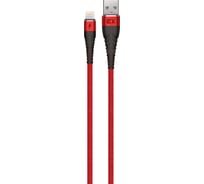 Кабель USB-8-pin 2,1A Exployd для зарядки телефона 1M круглый красный EX-K-820