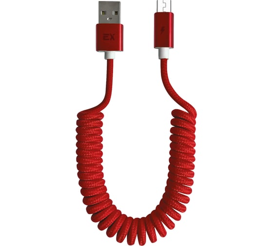 Кабель USB-MicroUSB 2A Exployd для зарядки телефона 1,5M витой кабель красный EX-K-799