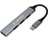 Разветвитель Gembird USB2.0, 4xUSB2.0, кабель Type-C 10см, алюминий, пакет, UHB-C201 1