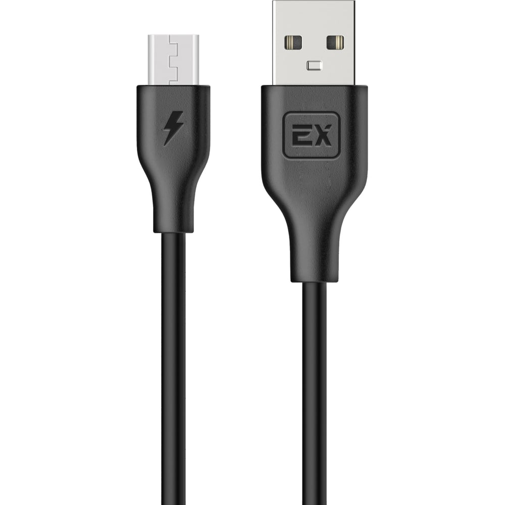 Кабель USB-MicroUSB 1A Exployd для зарядки телефона 2M круглый черный ...