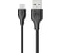 Кабель USB-MicroUSB 1A Exployd для зарядки телефона 2M круглый черный EX-K-486 1