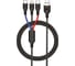 Кабель USB 3в1 MicroUSB\Type-C\8-pin 2,1A Exployd для зарядки телефона 1,2M круглый черный EX-K-842 1