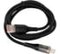 Кабель Cablexpert USB2.0, AM/Type-C, 6A, 66Вт, QC3.0, дисплей, оплетка, медь, 1м, черный, CCP-USB2-AMCM-SCR-1M 1