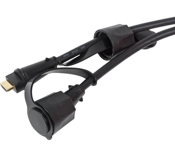 Индустриальный шнур LANMASTER HDMI, IP68, 5.0 м, черный LAN-HDMI-HDMI-5.0-WP