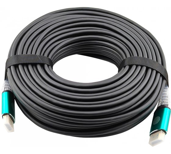 Кабель аудио-видео CACTUS CS-HDMI-AOC-2.1-30 HDMI (m)/HDMI (m) 30м. позолоченный контакт черный 2048983