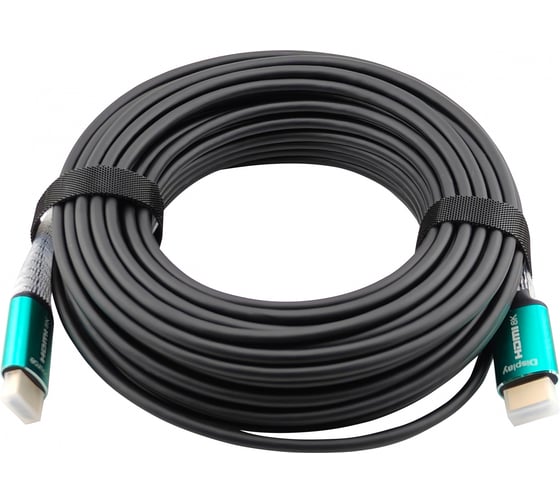 Кабель аудио-видео CACTUS CS-HDMI-AOC-2.1-20 HDMI (m)/HDMI (m) 20м. позолоченный контакт черный 2048985
