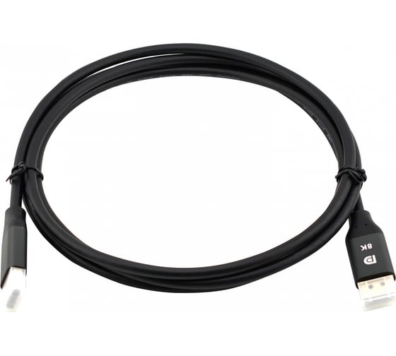 Кабель аудио-видео CACTUS CS-DP-DP-1.4-2 DisplayPort (m)/DisplayPort (m) 2м. позолоч.конт. черный 2048987
