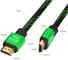 Кабель HDMI 2.0 GCR 0.5m BICOLOR нейлон AL корпус зеленый 28AWG VIV51I484 3