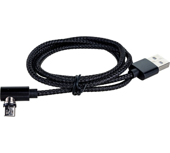 Магнитный дата-кабель USAMS US-SJ446 U54 USB – Micro USB, 2A (1 м), нейлоновая оплетка, черный УТ000024914