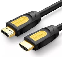 Кабель Ugreen HD101 HDMI Male To Male Round Cable. Длина: 10м. Цвет: желто-черный 10170_